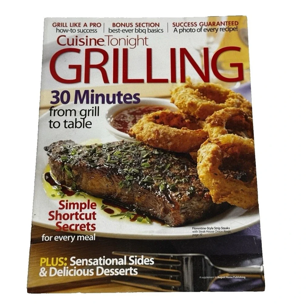 Lot of 8 Cuisine at Home Cooking Magazines Grilling Summer Simple Meals Ephemera